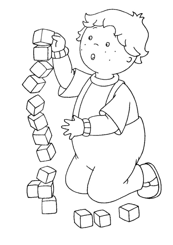 Plansa de colorat cu Caillou 74 72